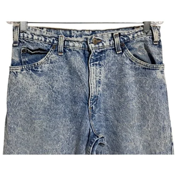 Vintage Levis 550 Jeans Acid Wash Distressed W 30 Relaxed Fit Blue Denim - Picture 4 of 13